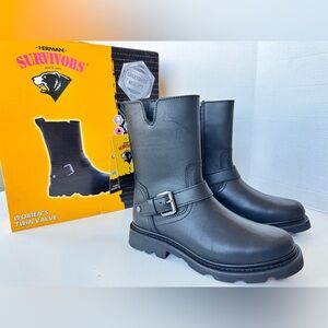 Herman Survivors Twin-Valve Pull On Moto Work Boots Shoe Women Size 9